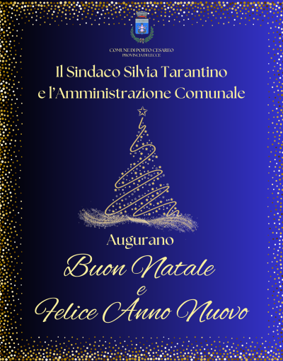 Locandina di auguri da parte del Comune