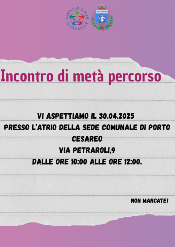 Immagine: Locandina metà percorso